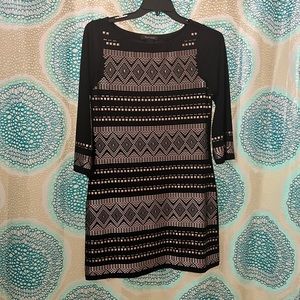 Black and metallic dress